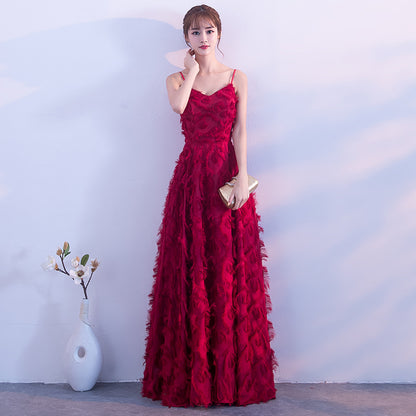 Spaghetti Strap Sweet Long Prom Dress Formal Evening Party Gown 196
