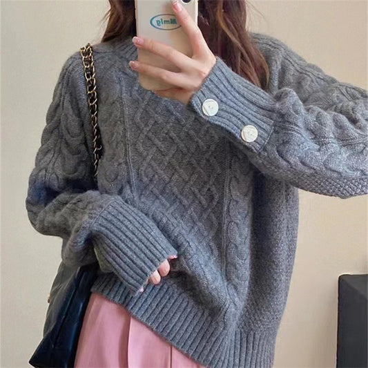 Retro Autumn and Winter Lazy Knitted Sweater 1733