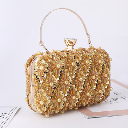 Stylish Evening Bag Sequin Beaded Prom Mini Handbag 1758