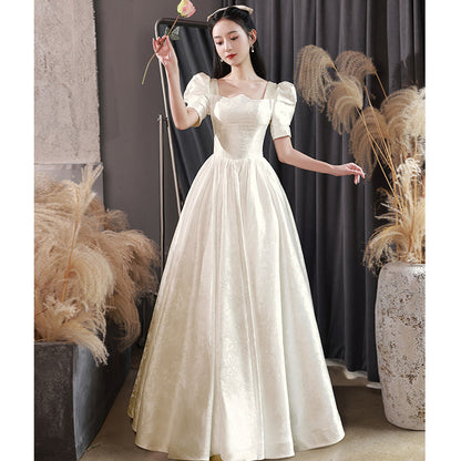 Elegant White A Line Long Prom Dress Sweet Princess Birthday Party Gown 547