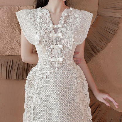 Summer Lace Dress for Women New Design Short Dress 1319