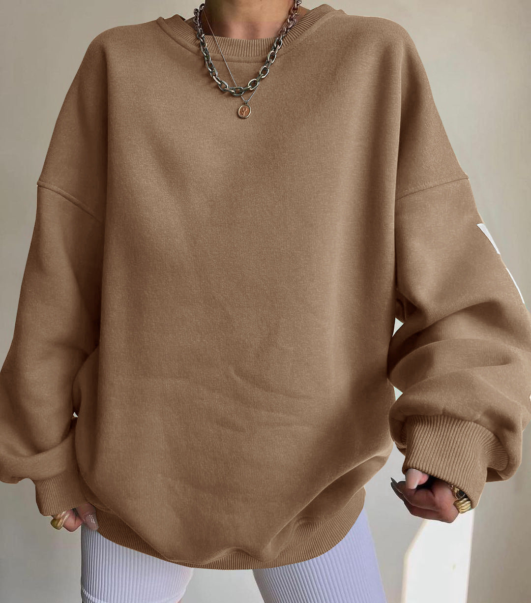Casual Fashion Printed Thickened Top Long Sleeve Sweatshirt 1890