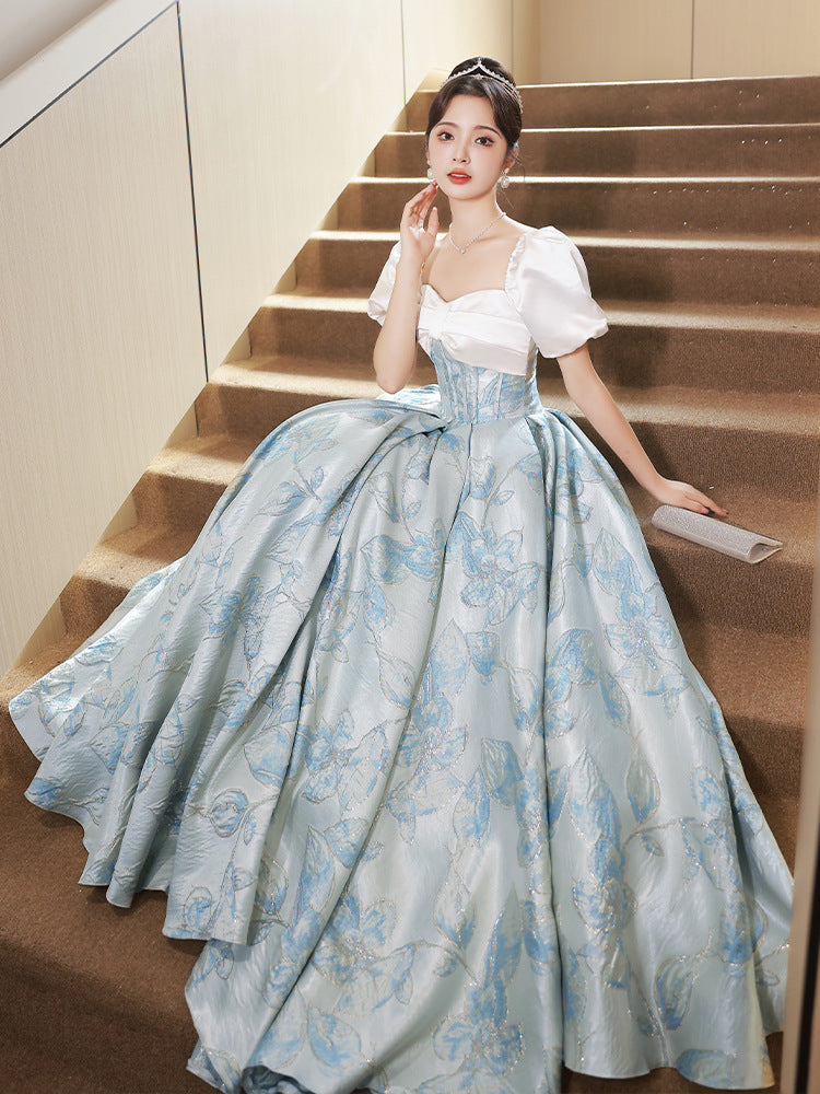 Cuter Short Sleeves Princess Dress Birthday Party Dress A Line Formal Evening Dress 104