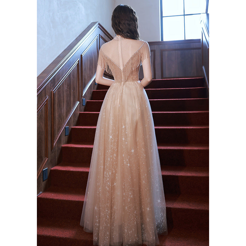Sparkly Tassel Long Prom Dress Bling Evening Dress 14